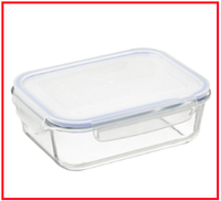 Пищевой контейнер судочек из стекла с крышкой 1.9 л для хранения приготовления и запекания еды продуктов