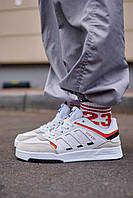 Женские качественные стильные кроссовки белые кожаные Adidas Drop Step Low White Beige , 39 41