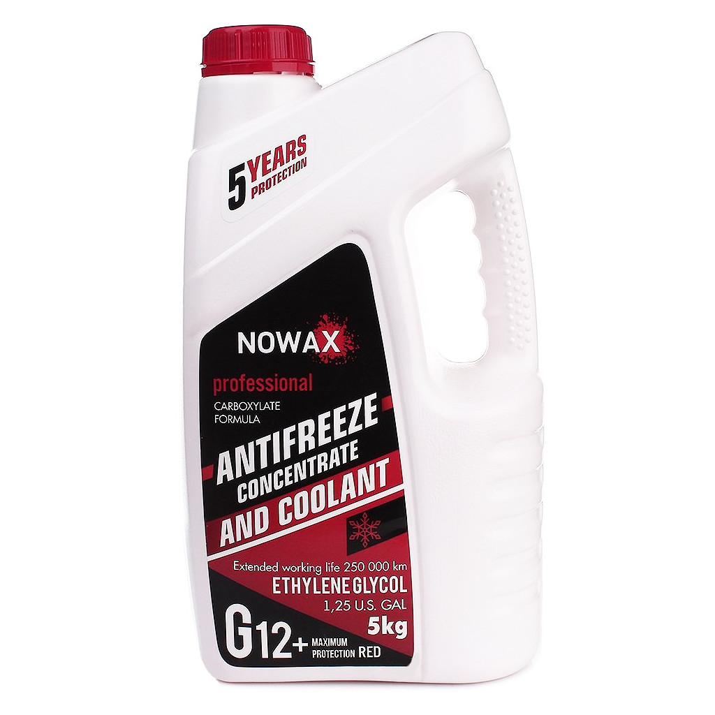 Nowax G12+ червоний, 5 л (NX05004) концентрат антифризу, фото 1