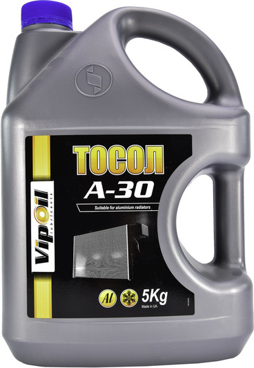 VIPOIL Тосол А-30 -24 °C, 5 л (701348) готовий антифриз, фото 1