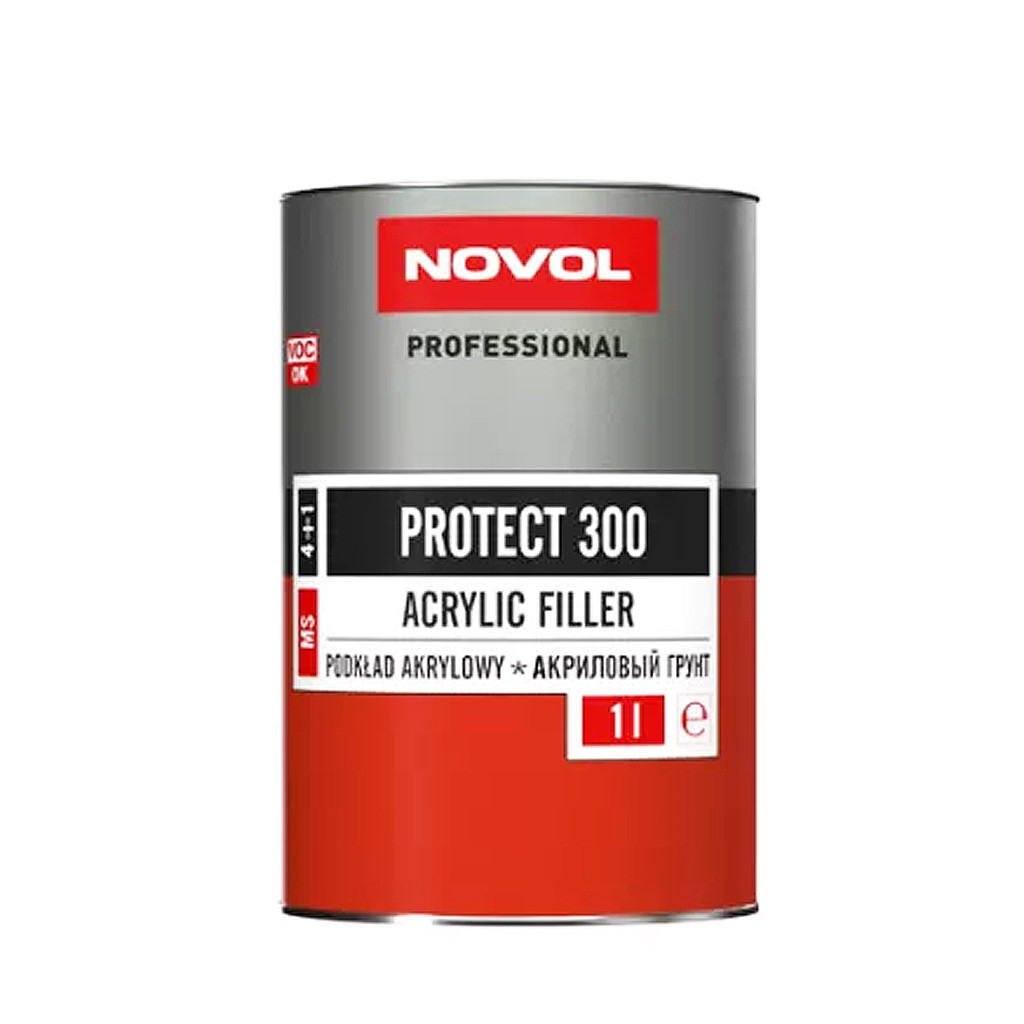 Novol Protect 300 MS 4+1 сірий, 1 л (37011) грунтовка, фото 1