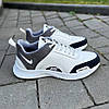 Чоловічі шкіряні кросівки (натуральна шкіра) білі демісезонні, чоловіче взуття весна осінь кроси, розмір 40 41 42 43 44 45, фото 2