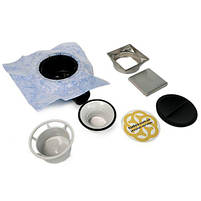 Душовий трап серії PYS Floor Drain 10х10 см, горизонтальний з решіткою Evimetal, фото 4