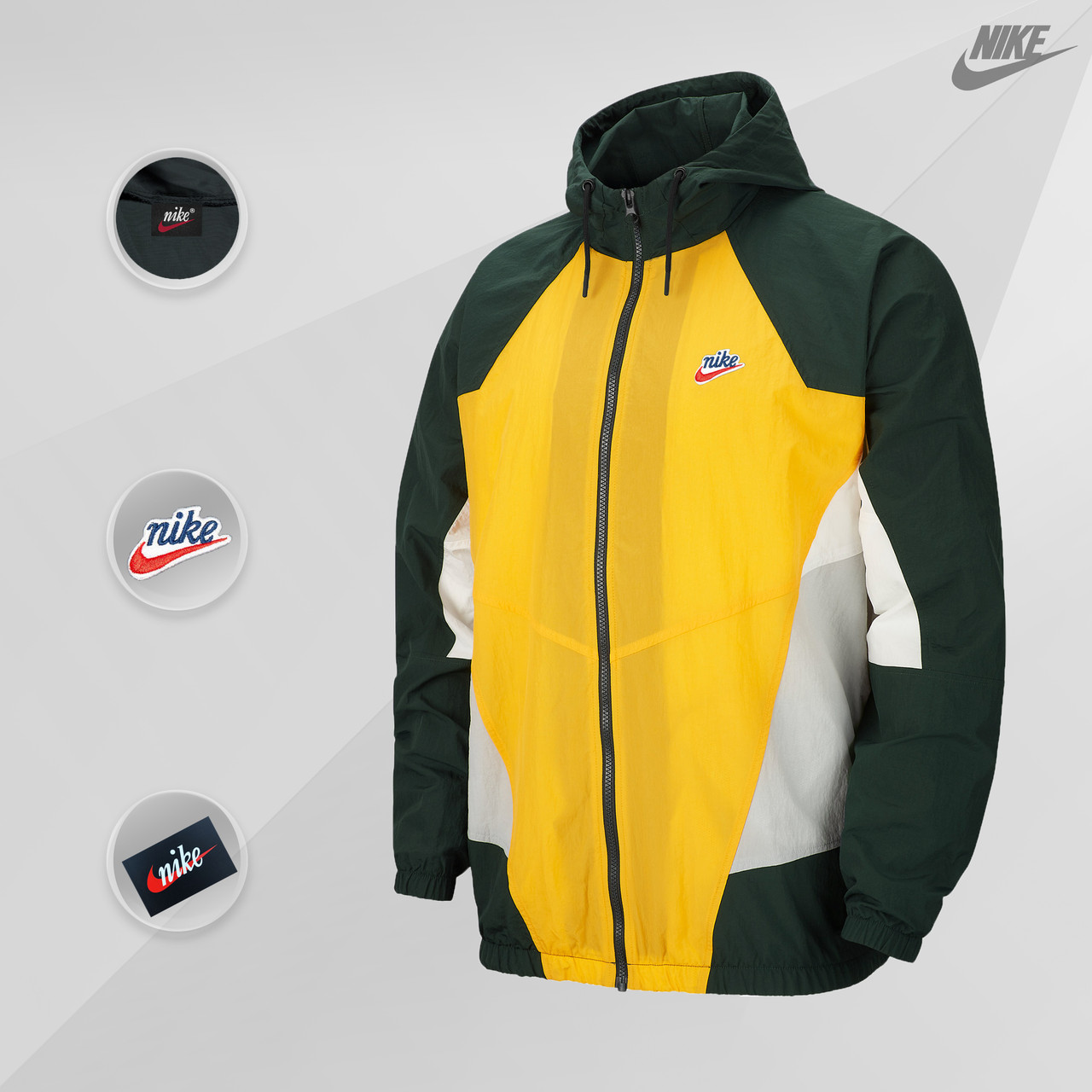 Ветровка мужская Nike осенняя весенняя с капюшоном черная | Куртка Найк ...