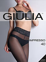 Колготки с кружевным поясом на силиконе Giulia Impresso 40 den