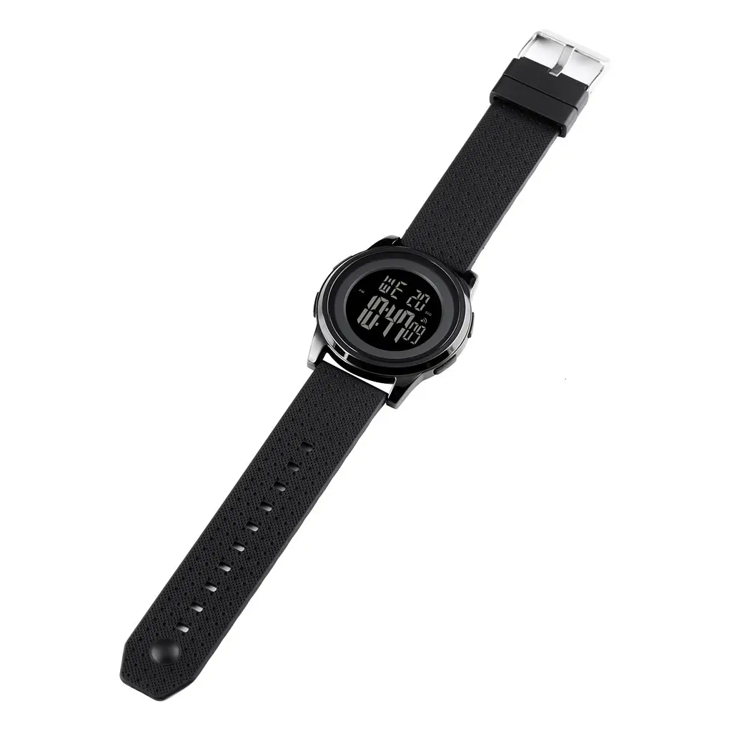 Мужские спортивные наручные часы Skmei 1502 (Черный с черным циферблатом) - фото 2 - id-p1930844839