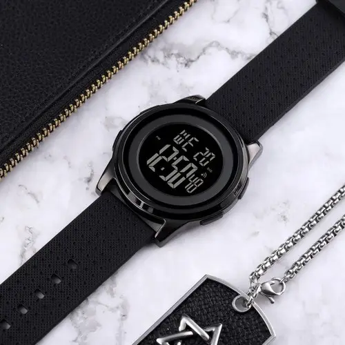 Мужские спортивные наручные часы Skmei 1502 (Черный с черным циферблатом) - фото 4 - id-p1930844839