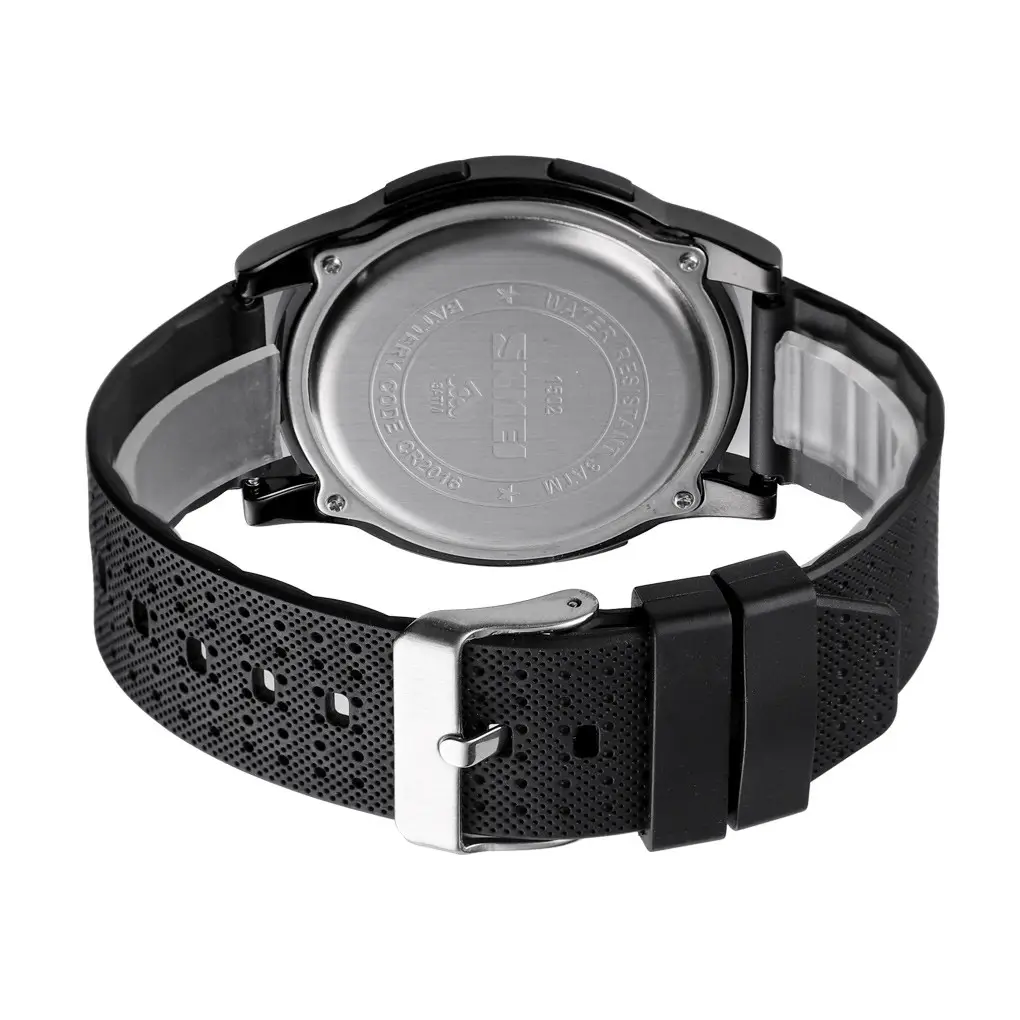 Мужские спортивные наручные часы Skmei 1502 (Черный с черным циферблатом) - фото 8 - id-p1930844839