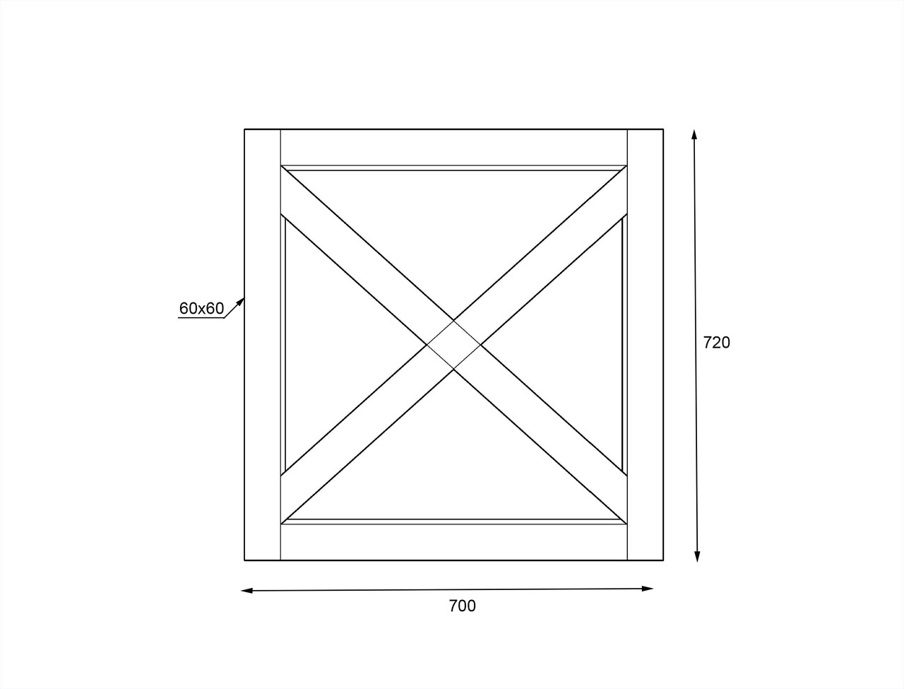Опора для стола "Серия 10 Х" из дерева ясень