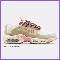 Кроссовки женские и мужские Nike air max TN Terrascape Plus White Beige / Найк аир макс ТН плюс бежевые