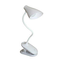 LED светильник настольный Белый с аккумулятором и креплением