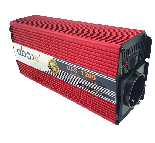Інвертор перетворювач напруги ABAX OBS-1206 1200W/600W 12/220V Чистий синус