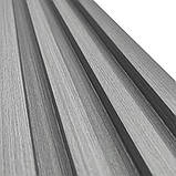 Композитна декоративна рейка на стіни Сіра 160х23х3000мм, фото 5
