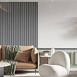 Композитна декоративна рейка на стіни Сіра 160х23х3000мм, фото 7