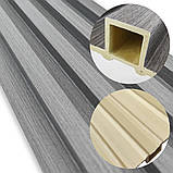 Композитна декоративна рейка на стіни Сіра 160х23х3000мм, фото 9