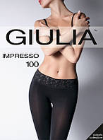 Колготки с кружевным поясом на силиконе Giulia Impresso 100 den