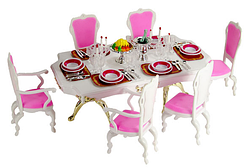 Меблі для барбі Gloria Їдальня Прямокутна
