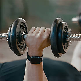 Гантельний хромований гриф 45 см D 28 мм, з максимальним навантаженням 50 кг, з високоякісної сталі.