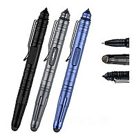Ручка со стилусом стеклобоем с черными чернилами синяя черная серая