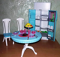 Меблі для барбі Gloria Їдальня з холодильником