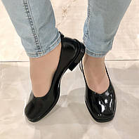 Женские лаковые туфли на низком ходу балетки черные 1712 Mario Muzi 2934 37, Черный