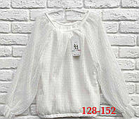 Красива блуза на дівчинку 128-158 Дитяча підліткова шкільна блузка для дівчинки школа