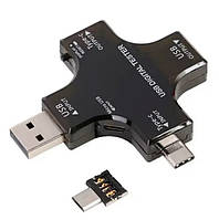 USB тестер тока напряжения емкости Atorch J-7C с Bluetooth, Type-C MicroUSB