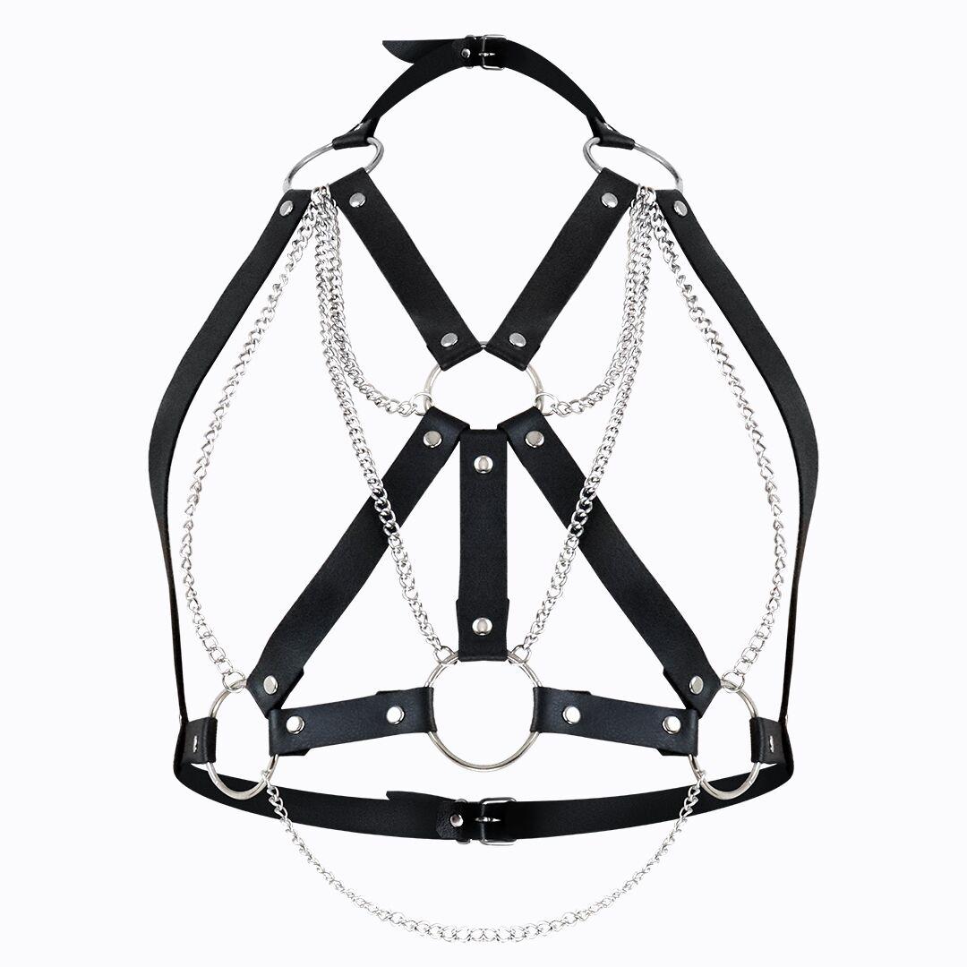 Жіноча портупея Art of Sex — Aiden Leather harness, Чорна XS-M| Puls69, фото 1