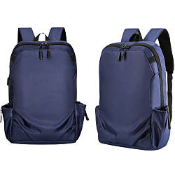 Рюкзак міський на 20л (45х30х14см) 929, з USB портом, Синій / Повсякденний рюкзак для ноутбука