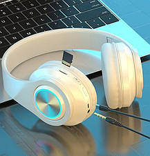 Навушники Бездротові B39, навушники bluetooth + AUX, Bluetooth навушники з LED-підсвіткою, фото 4