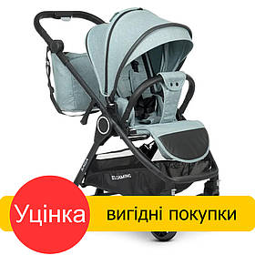 Уцінка! Універсальний візочок 2в1 El Camino ME 1085 SAGA Denim Ash Blue Блакитний