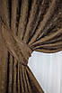 Комплект штор (2шт. 1,5х2,7м.) льон мармур, колекція "Pavliani". Колір коричневий. Код 1261ш 33-0108, фото 8