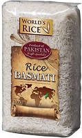 Рис World's Rice, Basmati, 1 кг, Басматі, довгозернистий, Пакистан