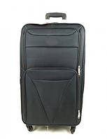Средний тканевый чемодан на 4 колесах Черный L