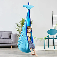 Подвесное кресло детское WCG Синий кит, Подвесное кресло в детскую комнату Shopik