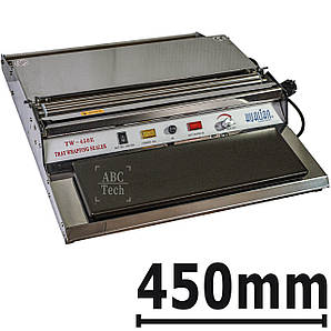 Упаковник гарячий стіл TW-450E Пакувальник продуктів у харчову плівку Hualian Пакувальний стіл ширина до 450 мм
