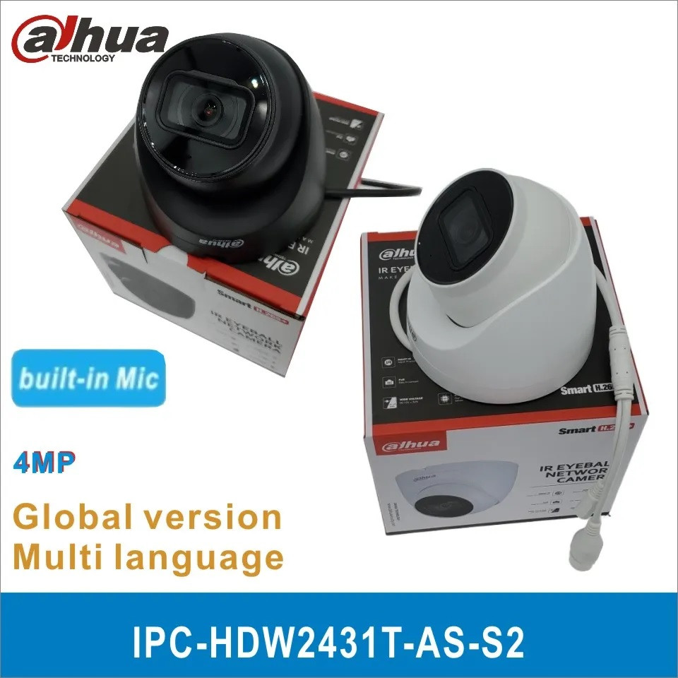 IP-камера Dahua IPC-HDW2431T-AS-S2 з мікрофоном + SD slot
