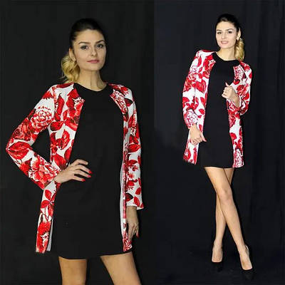 Жіночий кардиган з квітковим принтом,РОЗМІР ТІЛЬКИ 44(М)