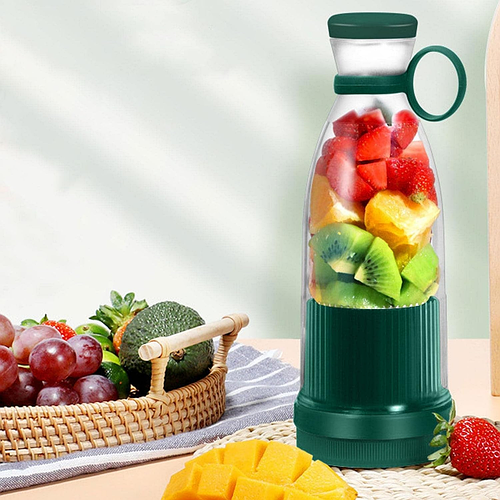 Портативный блендер-бутылка 350мл Fresh Juice Blender, USB, Зеленый ...