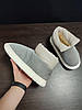 Дутики GREY світло СІРІ високі з манжетом на білій підошві жіночі без застібки непромокальні, фото 7