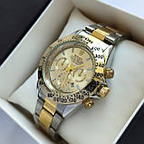 Чоловічий наручний годинник Rolex Daytona (ролекс) комбіновані, відображення дати - код 2187b, фото 4
