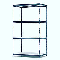 Стелаж для складу, архіву, магазину. SECTOR 2000*1528*503 Ral 7024 з полицями ЛДСП4 шт