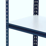 Стелаж для складу, архіву, магазину. SECTOR 2000*1528*503 Ral 7024 з полицями 4 шт. з полицями ЛДСП, фото 7