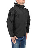 Чоловіча куртка тактична Warrior Wear JA-24 з капюшоном Чорна S (3_03706), фото 6