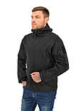 Чоловіча куртка тактична Warrior Wear JA-24 з капюшоном Чорна S (3_03706), фото 11