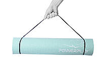 Килимок для йоги та фітнесу PowerPlay 4010 PVC Yoga Mat М'ятний (173x61x0.6)