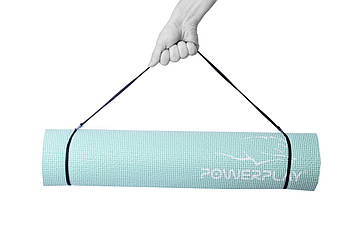 Килимок для йоги та фітнесу PowerPlay 4010 PVC Yoga Mat М'ятний (173x61x0.6)