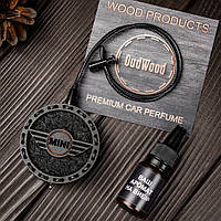 Ароматизатор в машину OudWood из дерева с логотипом Mini Cooper Man Eau Fraiche