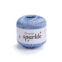 YarnArt SPARKLE (Спаркл) №1318 голубой (Пряжа металлизированный полиэстер, нитки для вязания)