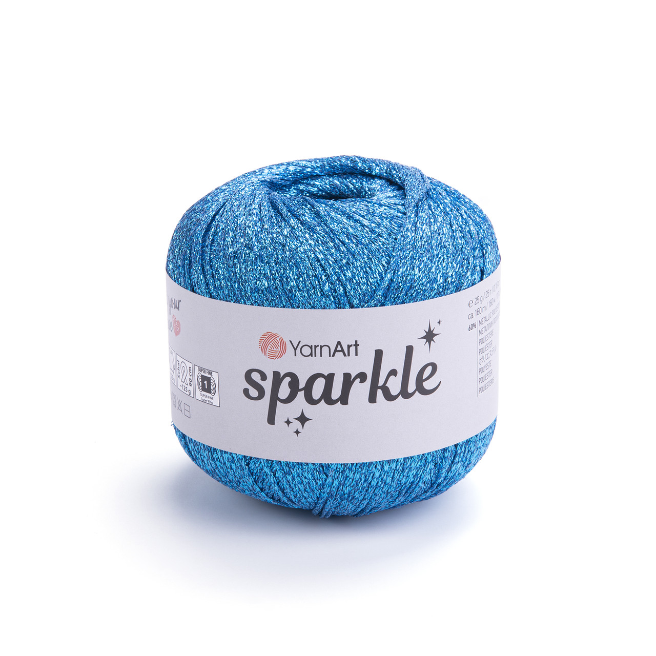 YarnArt SPARKLE (Ярнарт Спаркл) №1321 бірюзовий (Пряжа металізований поліестер, нитки для в'язання)